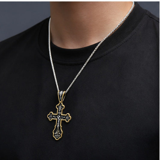 Stainless Steel Crucifix Cross Pendant