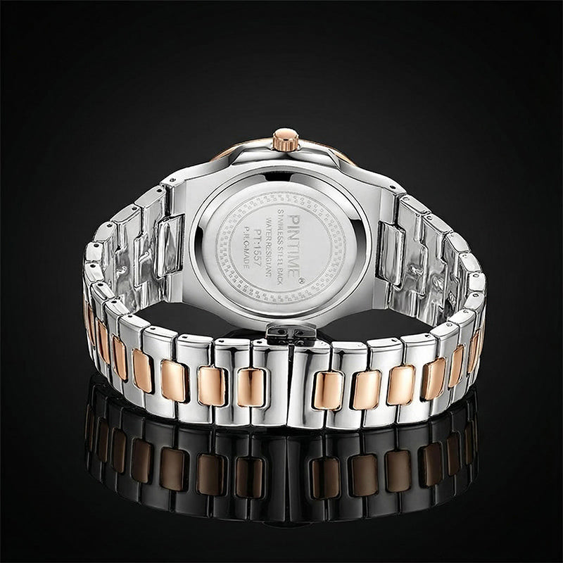Iced Square Cut Dial Calendar Men's Quartz Watch