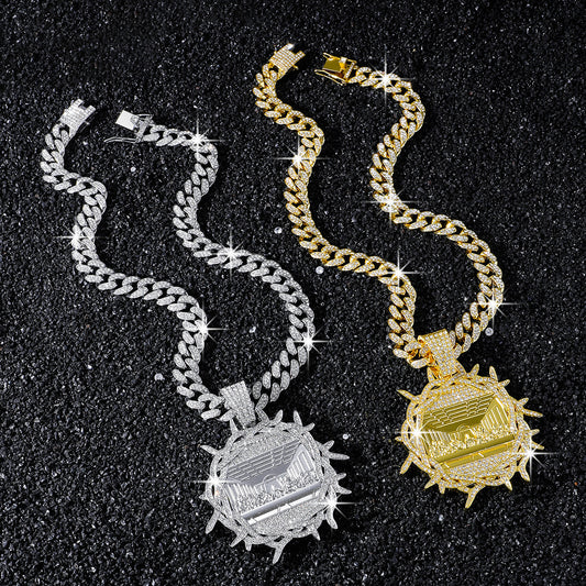 Iced Crown of Thorns Last Supper Pendant