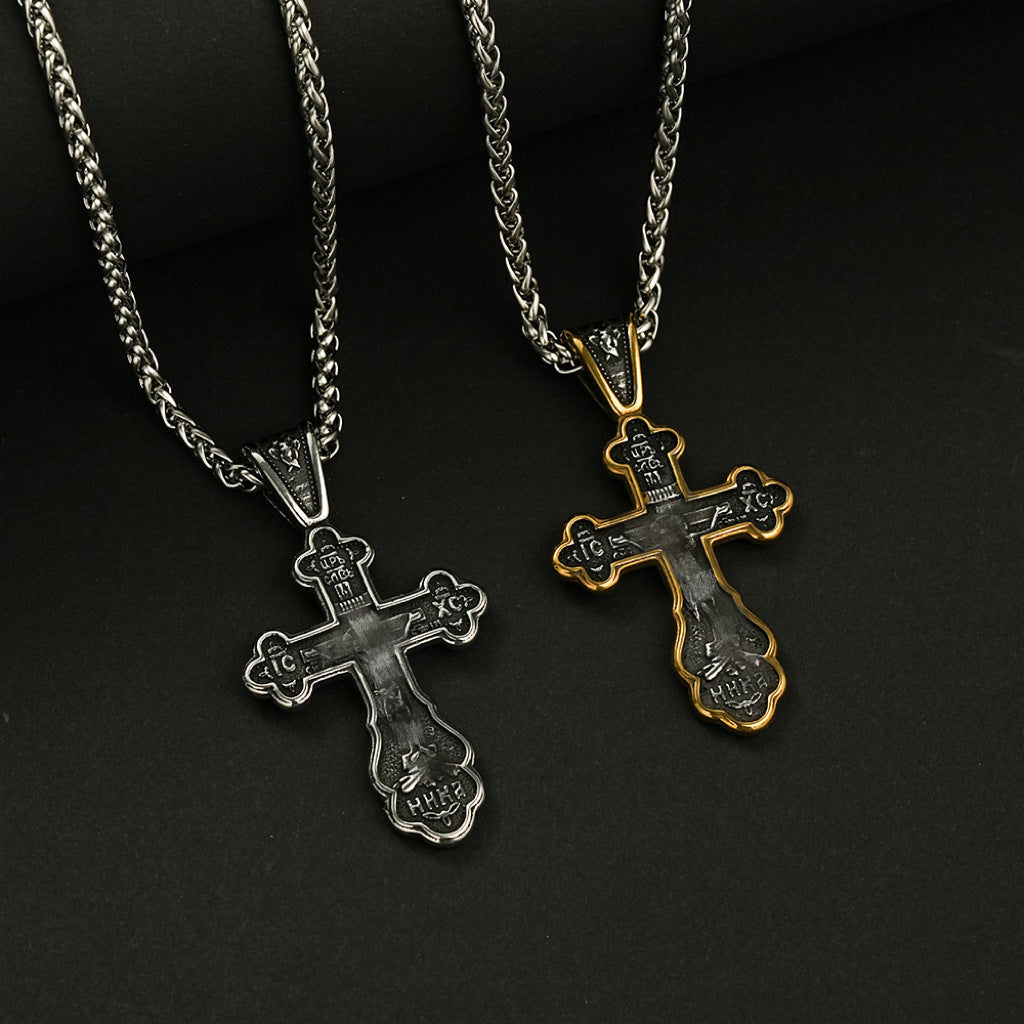 Stainless Steel Crucifix Cross Pendant