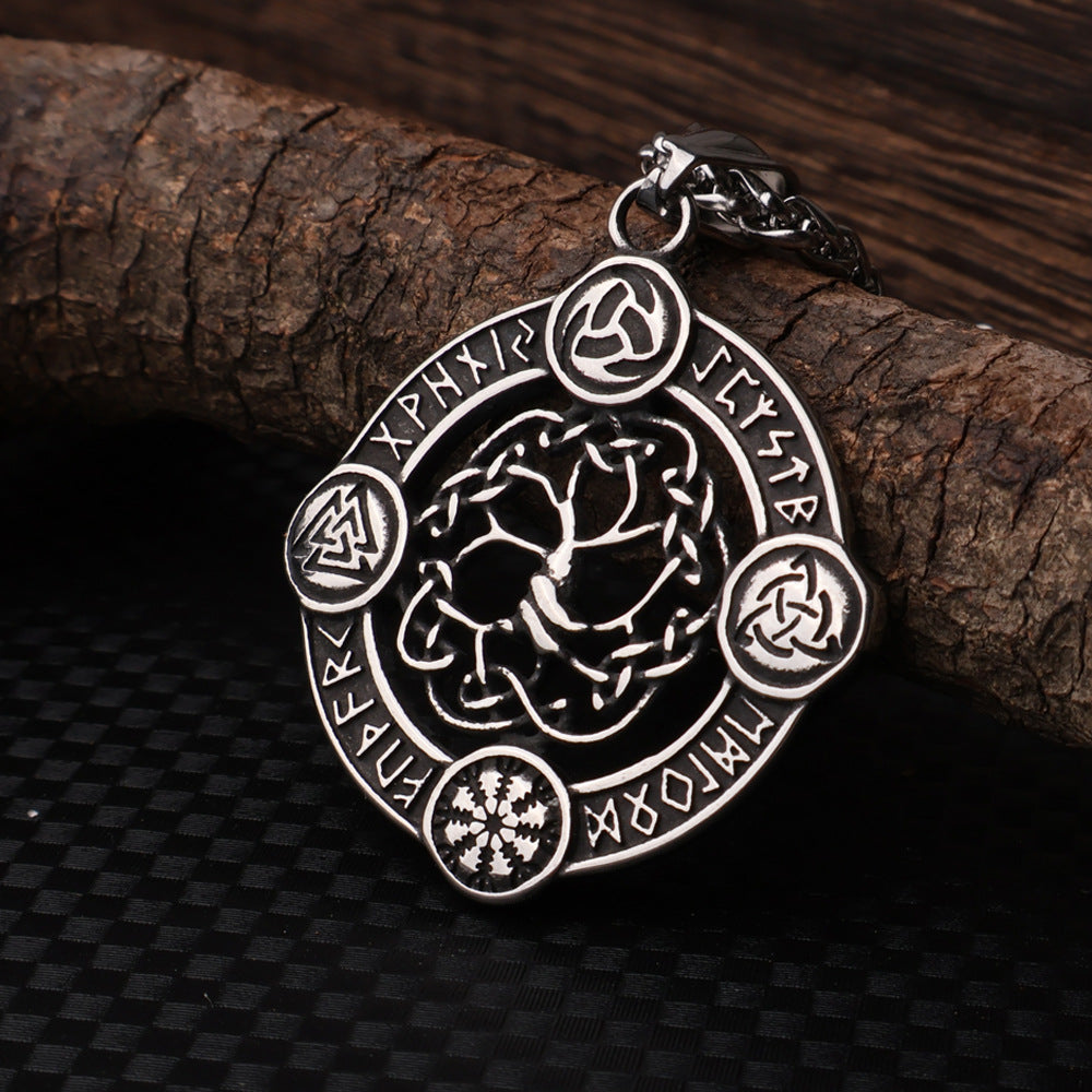 Valknut Norse Amulet Stainless Steel Pendant