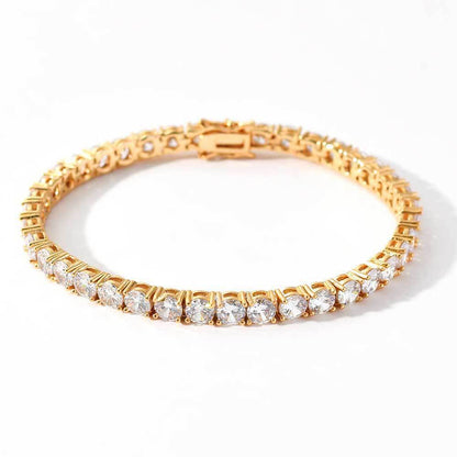 5mm 18K White Gold Tennis Chain and Bracelet Set