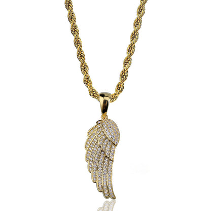 Iced Angle Wings Pendant