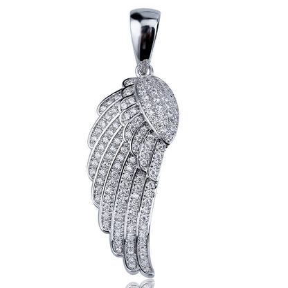 Iced Angle Wings Pendant