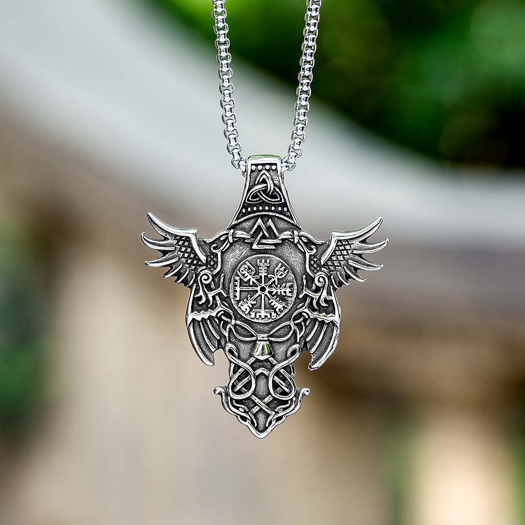 Vegvisir Celtic Eagle Stainless Steel Pendant