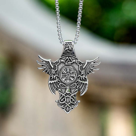 Vegvisir Celtic Eagle Stainless Steel Pendant