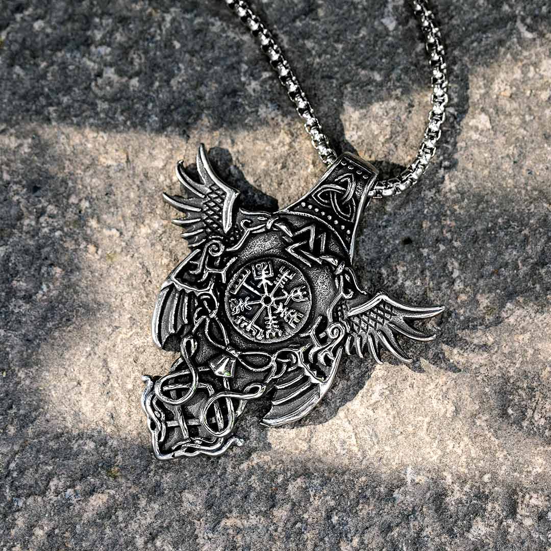 Vegvisir Celtic Eagle Stainless Steel Pendant