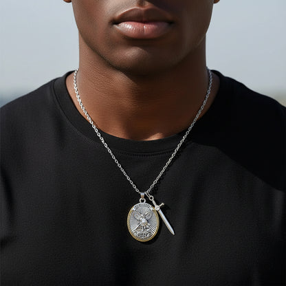 Shield and Sword Protection Pendant