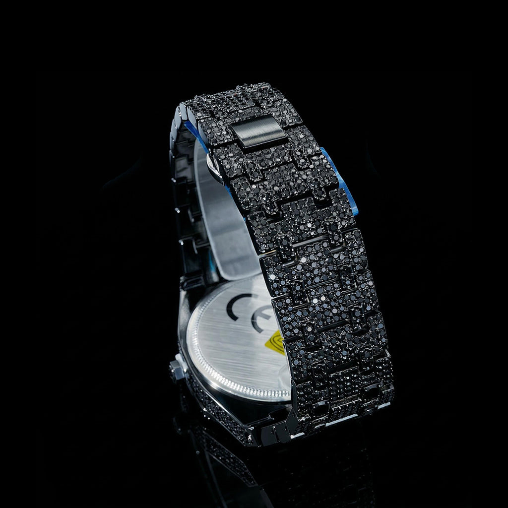 Iced Out Black Thorn Crown Men's Watch