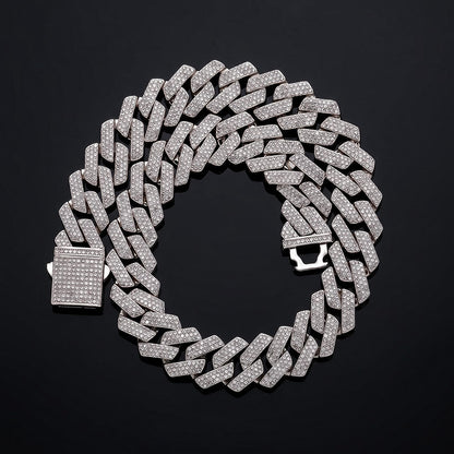 20mm Iced Out Miami Cuban Chain and Bracelet Set